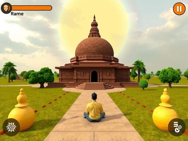 Meditation in Sanchi Stupa Game